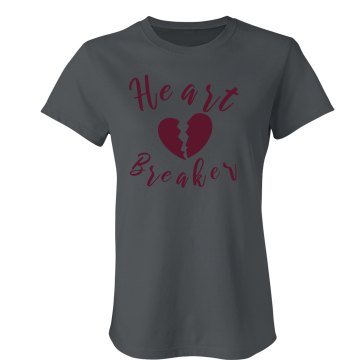Heart Breaker Junior Fit Bella Crewneck Jersey Tee