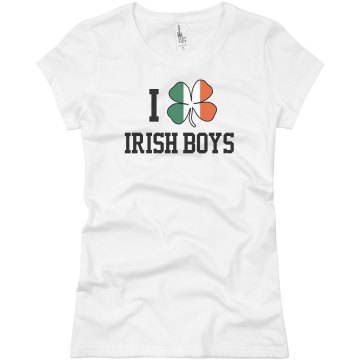 I Love Irish Boys Junior Fit Basic Bella Favorite Tee