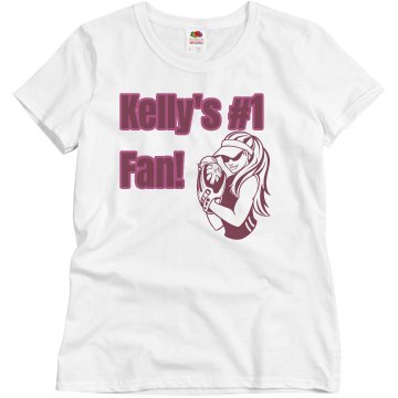 Kelly's Number 1 Fan Misses Relaxed Fit Basic Gildan Ultra Cotton Tee