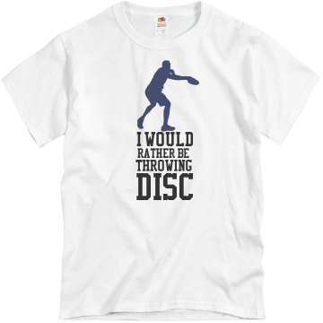 Disc Golf Male Tee Unisex Basic Gildan Heavy Cotton Crew Neck Tee