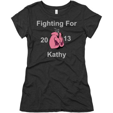 Fighting For Cancer Tee Junior Fit Bella Triblend Tee