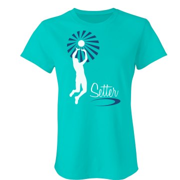 Star Setter Volleyball Junior Fit Bella Sheer Longer Length Rib Tee