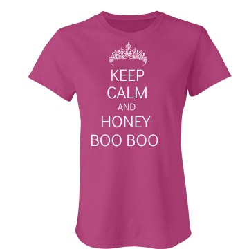 Keep Calm Honey Boo Boo Junior Fit Bella Crewneck Jersey Tee