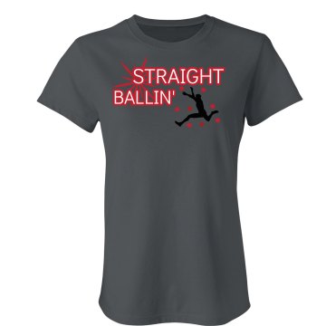 Staight Ballin' Junior Fit Bella Crewneck Jersey Tee