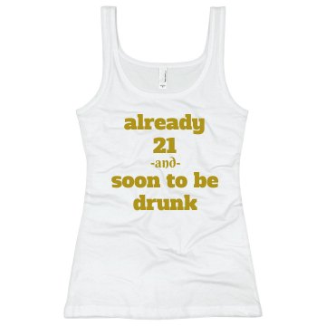 Maybe Partying Will Help Junior Fit Bella Sheer Longer Length Rib Tank Top