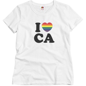 Gay Marriage In Cali Misses Relaxed Fit Basic Gildan Ultra Cotton Tee