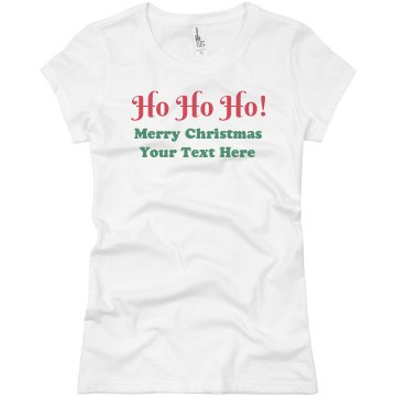 Ho Ho Ho Junior Fit Bella Sheer Longer Length Rib V-Neck Tee 