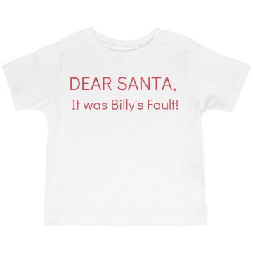 Dear Santa Heads Up Toddler American Apparel 3/4 Sleeve Baseball Tee