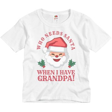 Who Needs Santa Youth Bella Girl Sheer 2-in-1 Baby Jersey Tee