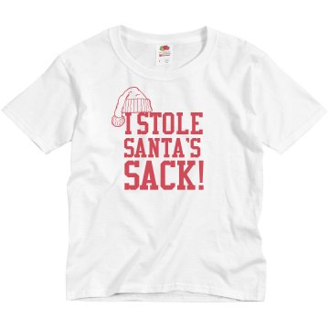 I Stole Santa's Sack Youth Anvil 3/4 Sleeve Raglan Baseball Tee
