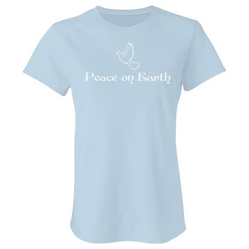 Peace On Earth Junior Fit Bella Sheer Longer Length Rib Tee