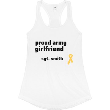 Proud Army GF Junior Fit Bella Sheer Longer Length Rib Racerback Tank Top