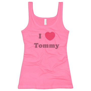 I Heart Tommy Junior Fit Bella Sheer Longer Length Rib Tank Top