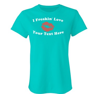 I Freakin' Love Johnny Junior Fit Bella Sheer Longer Length Rib Tee