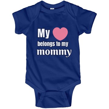 My Heart Belongs To My Infant Rabbit Skins Lap Shoulder Creeper