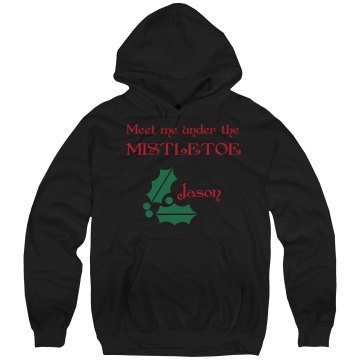 Meet Me Under Mistletoe Unisex Hanes Ultimate Cotton Heavyweight Hoodie