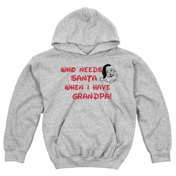Who Needs Santa Christmas Youth Gildan Heavy Blend Hoodie