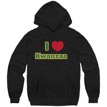 I Love Kwanzaa Unisex Hanes Ultimate Cotton Heavyweight Hoodie