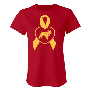 USMC Marine Love w/ Back Junior Fit Bella Sheer Longer Length Rib Tee