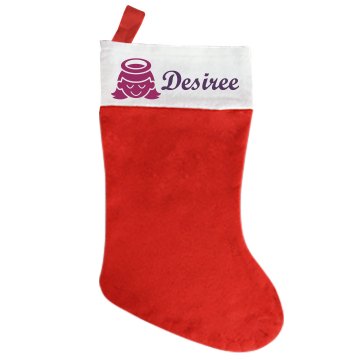 Desiree's an Angel Giant Personalized Holiday Stocking