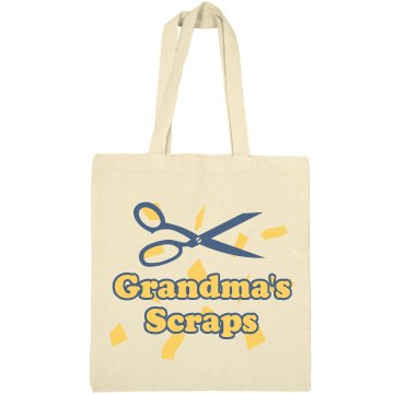 Grandma's Scraps Liberty Bags Canvas Bargain Tote Bag
