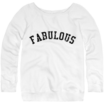 Fabulous Rhinestones Junior Fit Bella Triblend Slouchy Wideneck Sweatshirt