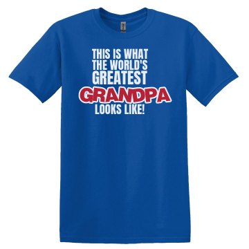 World's Greatest Grandpa Unisex Gildan Heavy Cotton Crew Neck Tee