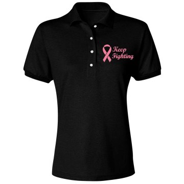 Think Pink Polo Junior Fit Bella Mini Pique Polo