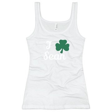 I Shamrock Sean Junior Fit Bella Longer Length 1x1 Rib Tank Top