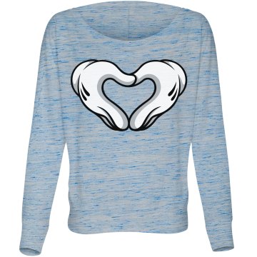 LA Fashion Graphic Tee Misses Bella Flowy Lightweight Relaxed Dolman Tee