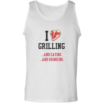 I Love Grilling Unisex Basic Gildan Ultra Cotton Tank Top