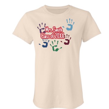 Art Teacher Hands  Junior Fit Bella Crewneck Jersey Tee