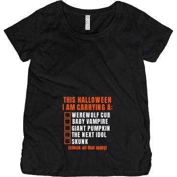 Halloween Baby Checklist Maternity LA T Sportswear Tee