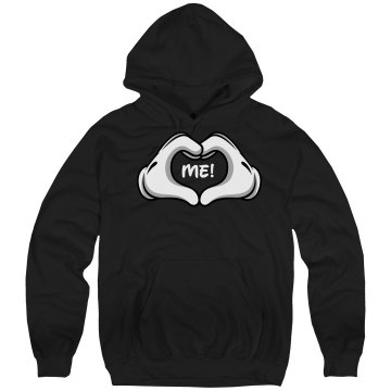 Rhinestone Heart Hoody Unisex Gildan Heavy Blend Hoodie