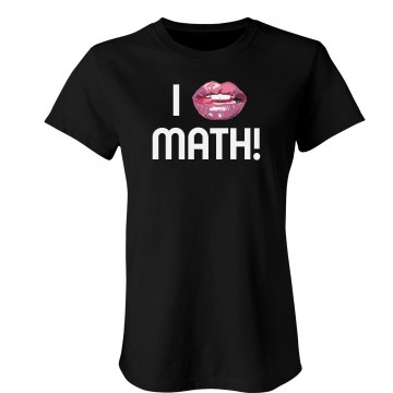 She Really Likes Math Junior Fit American Apparel Fine Jersey Tee