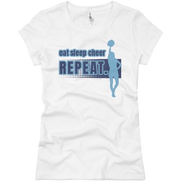 Eat Sleep Cheer Repeat Junior Fit Basic Bella Favorite Tee