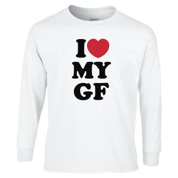 I Heart My Girlfriend Unisex Gildan Heavy Cotton Long Sleeve Tee