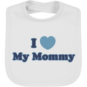I Heart Mommy Infant Bella Baby 1x1 Rib Reversible Bib