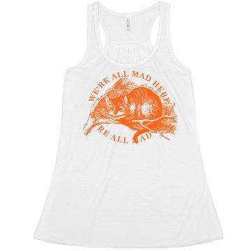 We're All Mad Orange Misses Bella Flowy Boxy Lightweight Crop Tank
