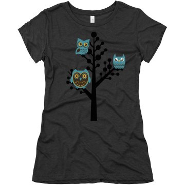 Night Owls Junior Fit Bella Triblend Tee
