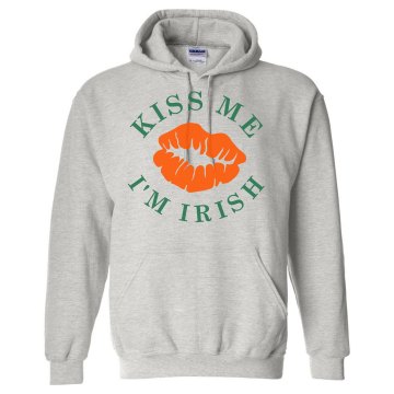 Kiss Me I'm Irish Unisex Gildan Heavy Blend Hoodie