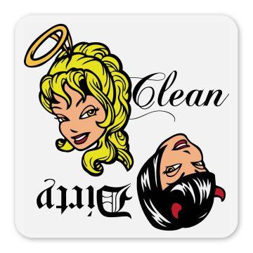 Clean Dirty Dishes Magnet Square Magnet