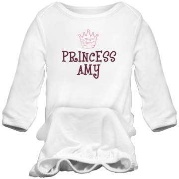 Princess Amy Infant Bella Baby 1x1 Rib Long Sleeve Sleeper
