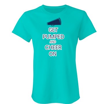 Get Pumped And Cheer On Junior Fit Bella Sheer Longer Length Rib Tee