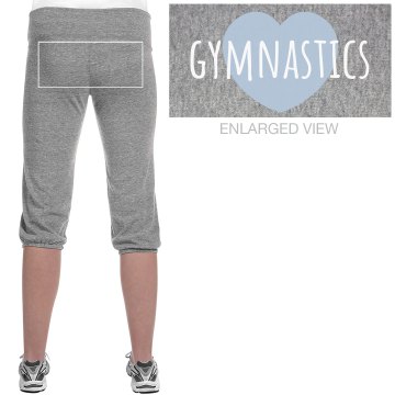 Gymnastics Love Junior Fit Soffe Fleece Capri