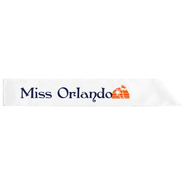 Miss Orlando Adult Satin Party Sash