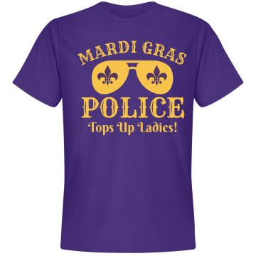 Mardi Gras Police Unisex Gildan Heavy Cotton Crew Neck Tee