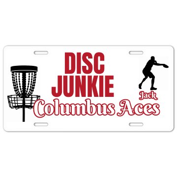 Disc Junkie Plate License Plate