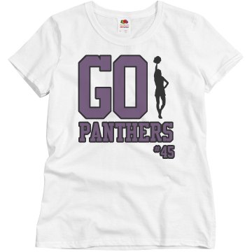 Go Panthers! Misses Relaxed Fit Basic Gildan Ultra Cotton Tee