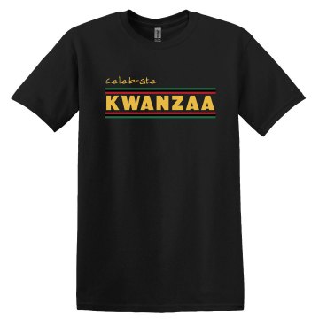 Celebrate Kwanzaa Unisex Gildan Heavy Cotton Crew Neck Tee